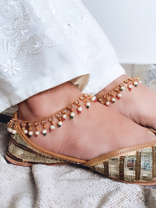 Aabha Anklet Payal-Multicolor