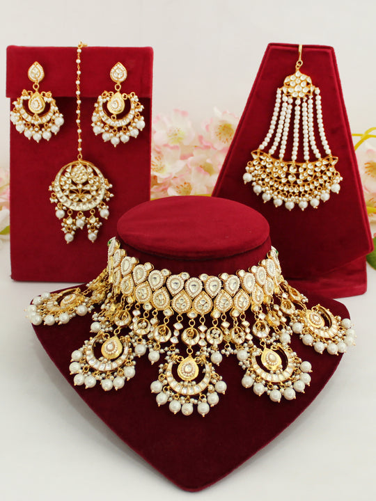 Abhika Bridal Set-Golden