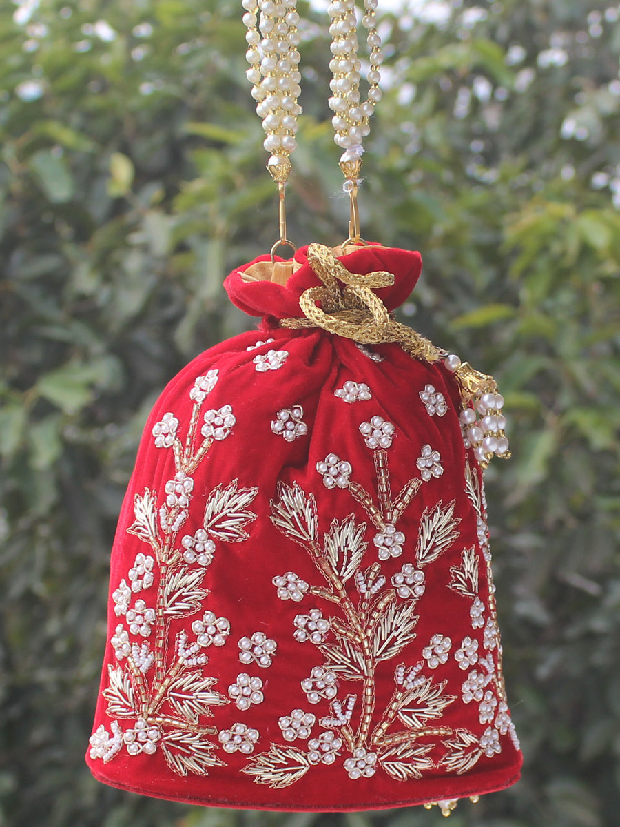 Shabina Potli Bag-Red