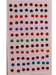 Multi Color Shaded Bindi Book with single Stone-Style -10