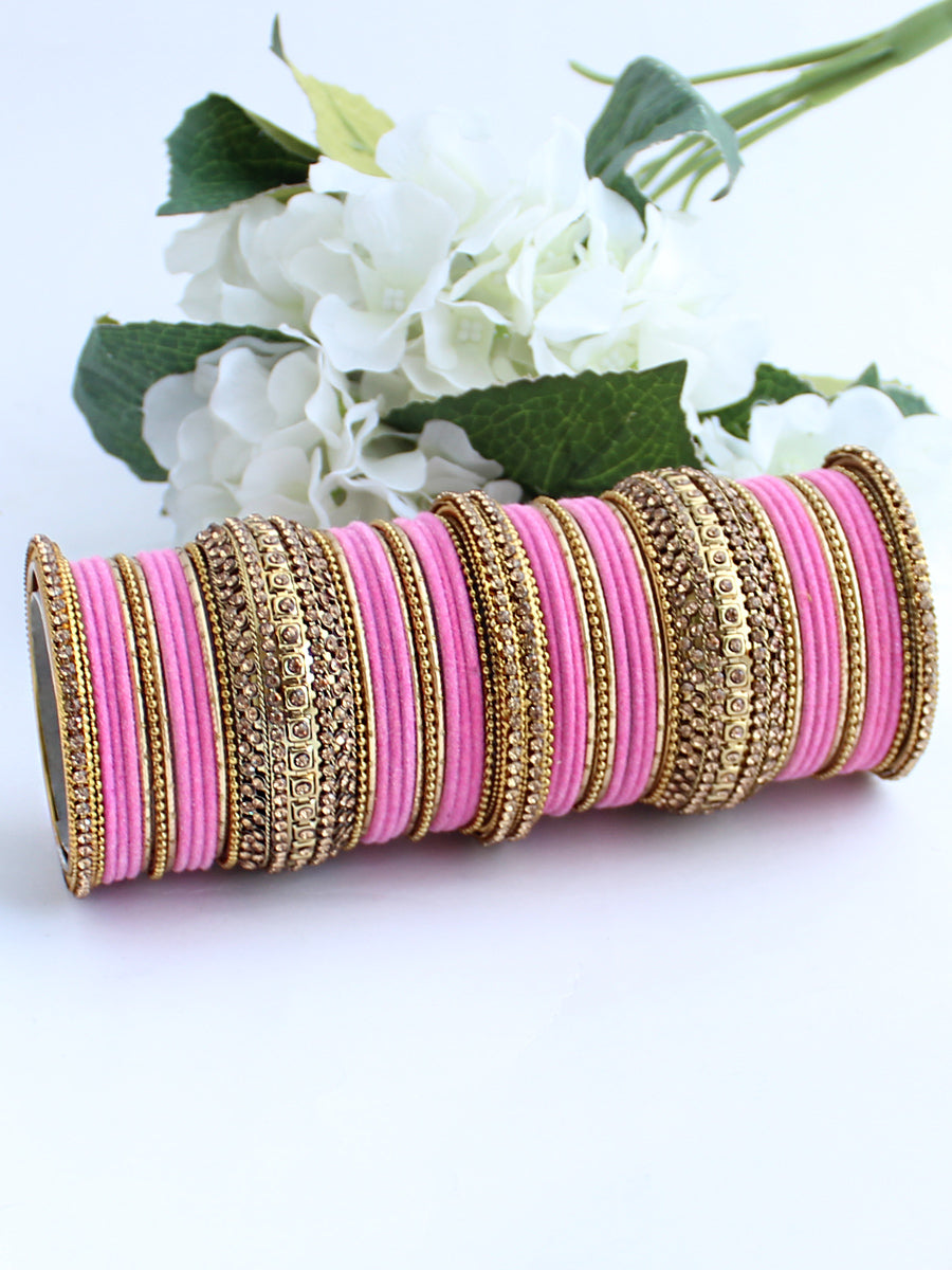 Maryam Bangle Set-Pastel Pink