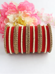 Ramsha Bangle Set-Red