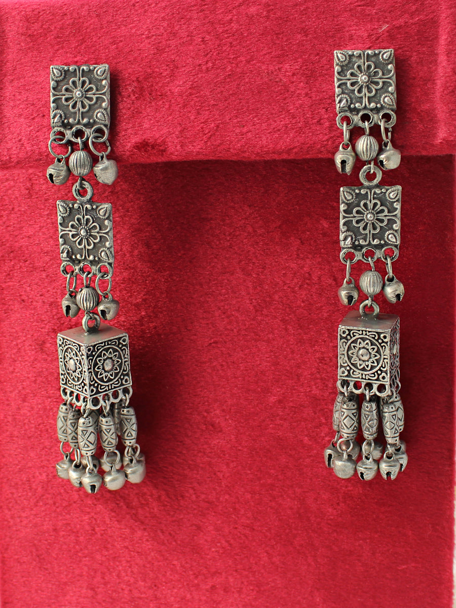 Sejal Earrings-Antique Silver