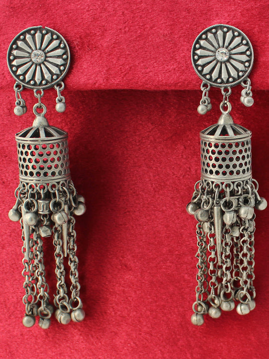 Mnasvi Earrings-Antique Silver