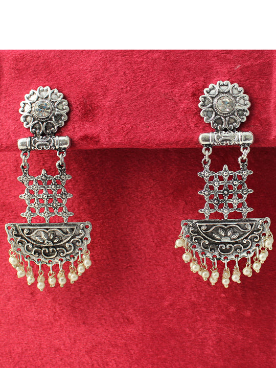 Nupur Earrings-Antique Silver