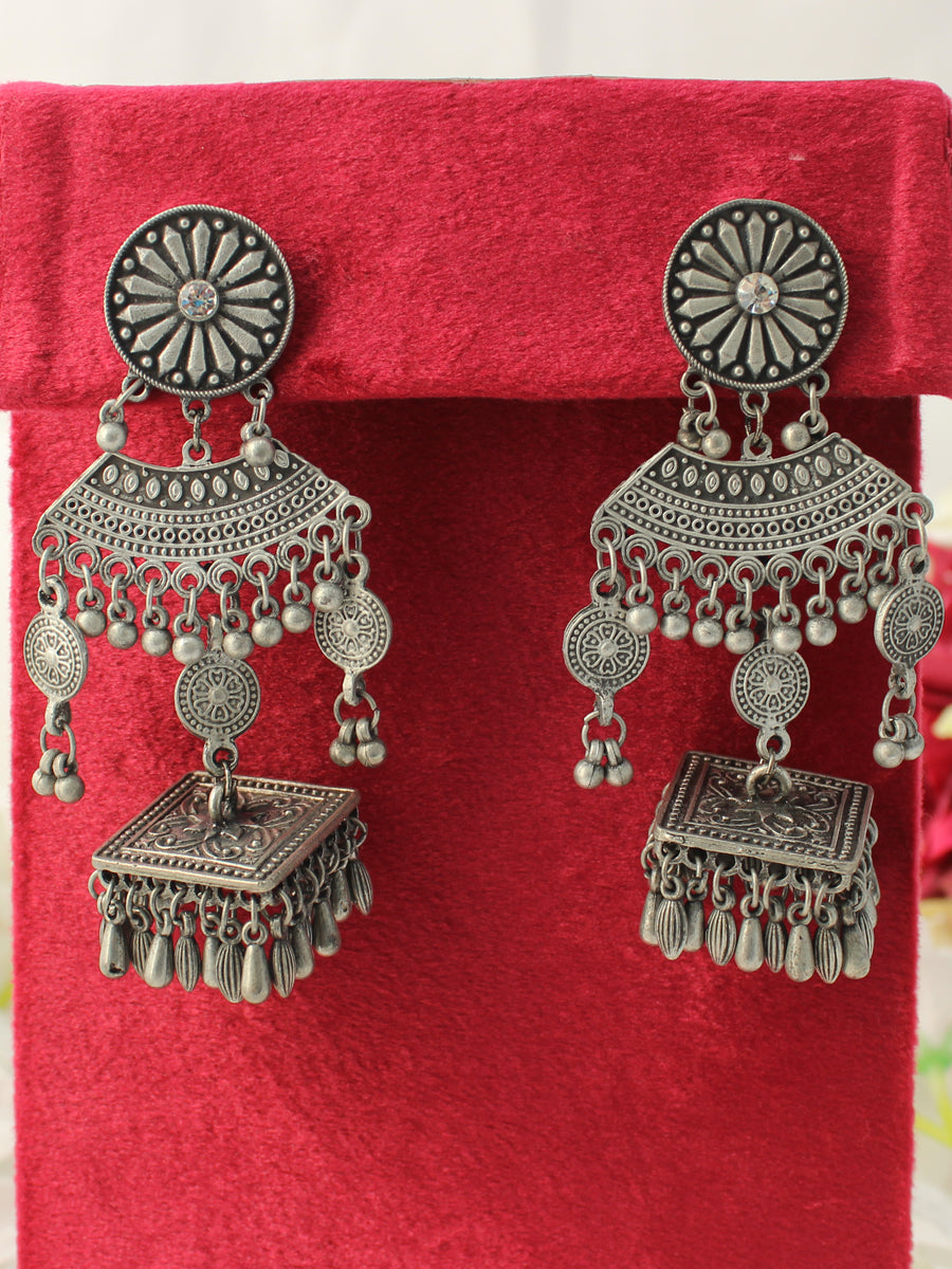 Jigyasa Earrings-Antique Silver