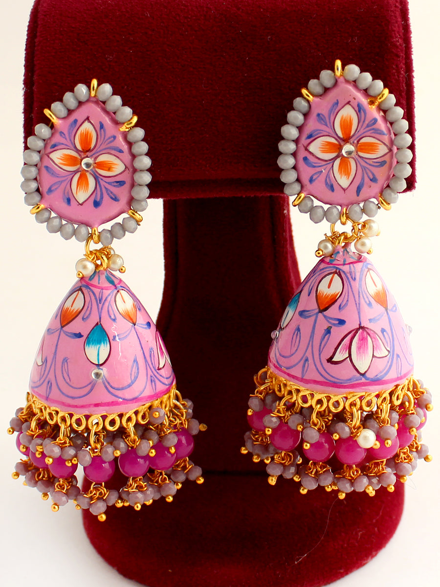 Ipshita Earrings-Pink