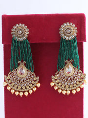 Diya Earrings-Green