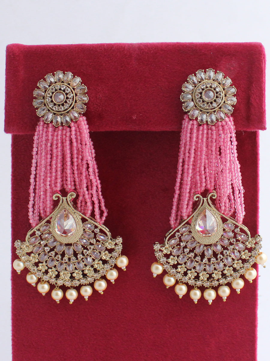 Diya Earrings-pink