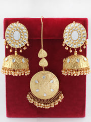 Simran Earrings & Tikka-Golden