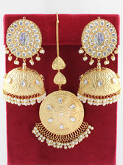 Simran Earrings & Tikka-Pearl