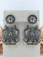 Kinjal Earrings-Antique Silver