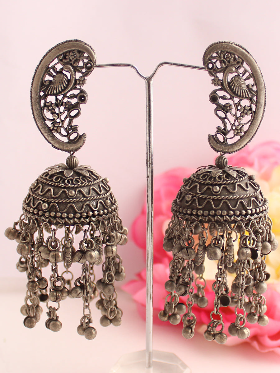 Upavan Earrings-Antique Silver