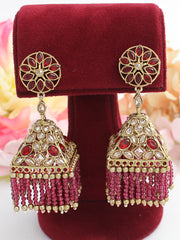 Azzah Earrings-Ruby Pink