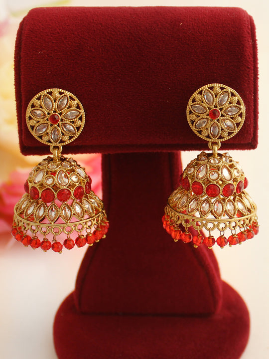 Akshi Earrings-Red