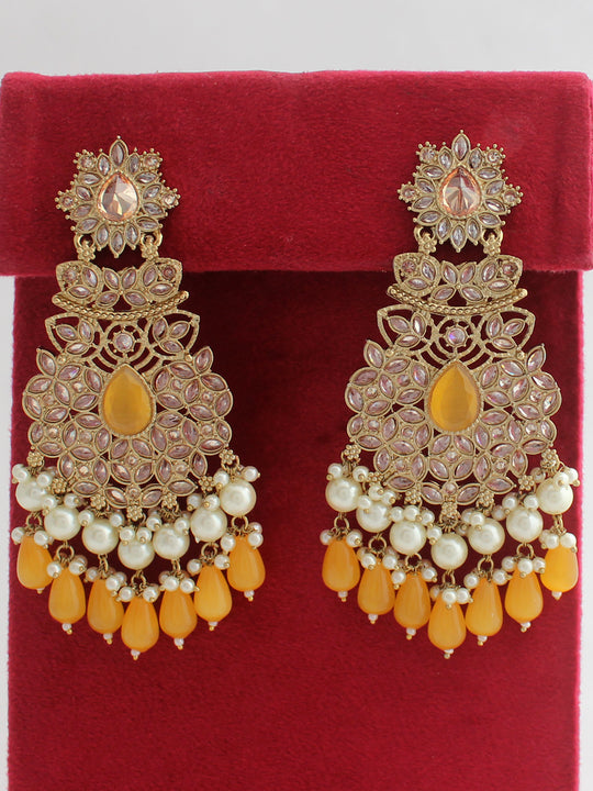 Dhaani Earrings-Yellow