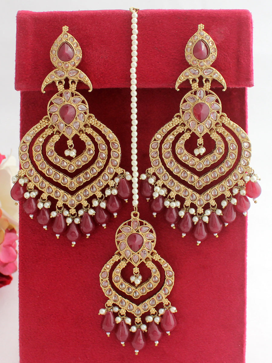Fatimah Earrings Tikka – Indiatrendshop - Main Image