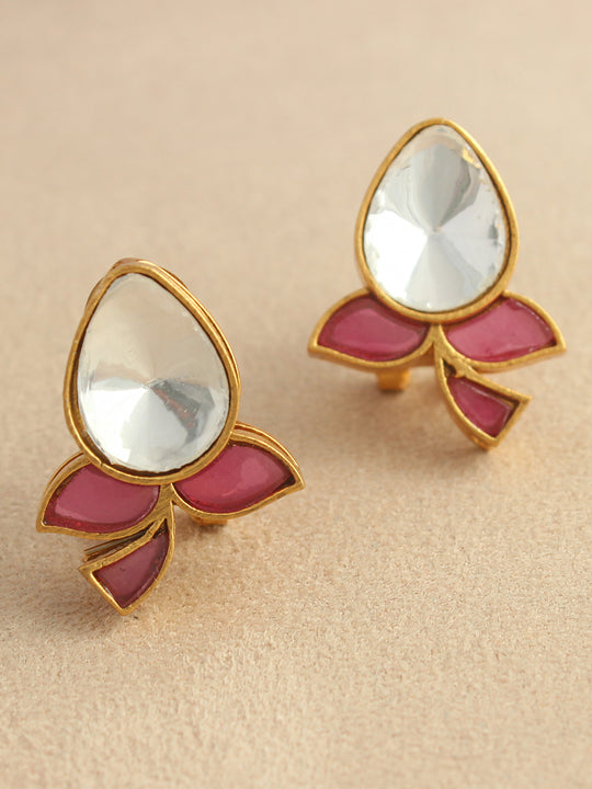 Kamakshi Earrings-Hot Pink