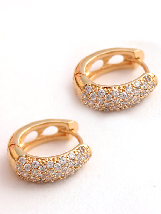 Asmita Hoop Earrings-Golden