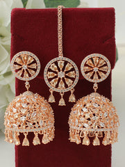 Romika Earrings & Tikka-rose Gold