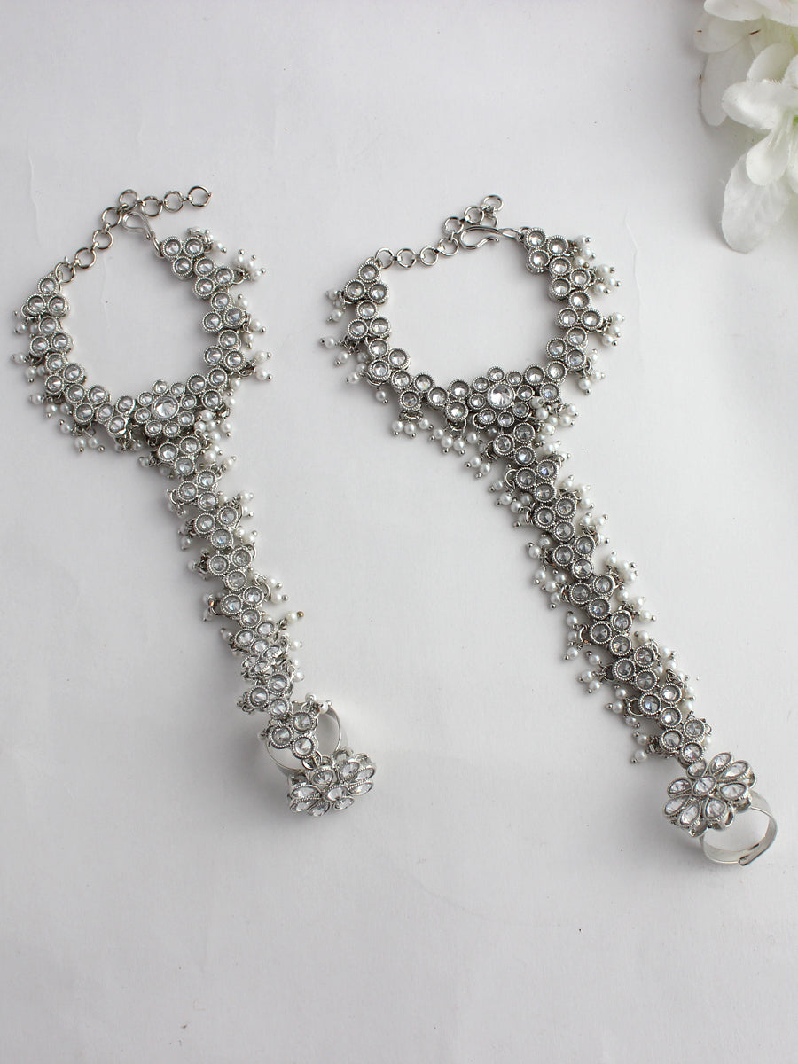 Ishana Hand Harness/Bracelet-Silver