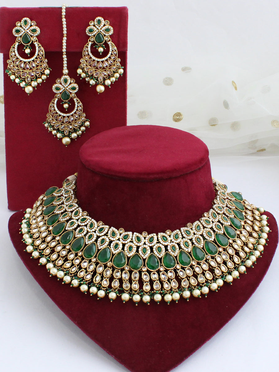 Mitashi Necklace Set-Green