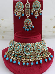 Khyati Necklace Set-Turquoise