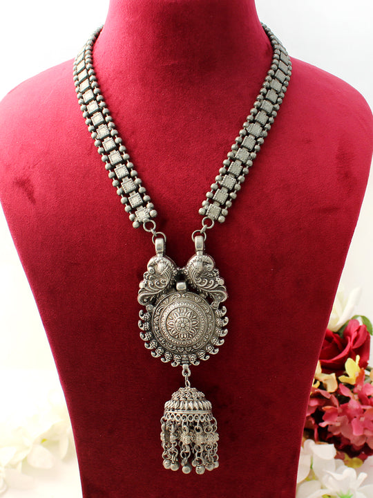 Mayuri Necklace-Antique Silver