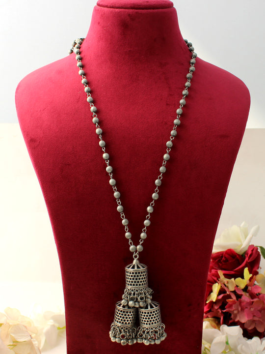 Mnasvi Necklace-Antique Silver