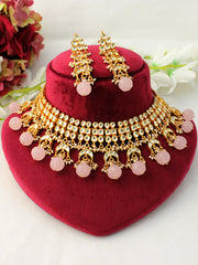 Nahargarh Necklace Set-Pastel Pink