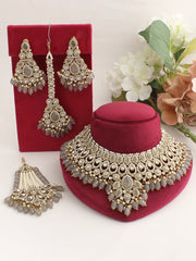 Somya Necklace Set-Grey