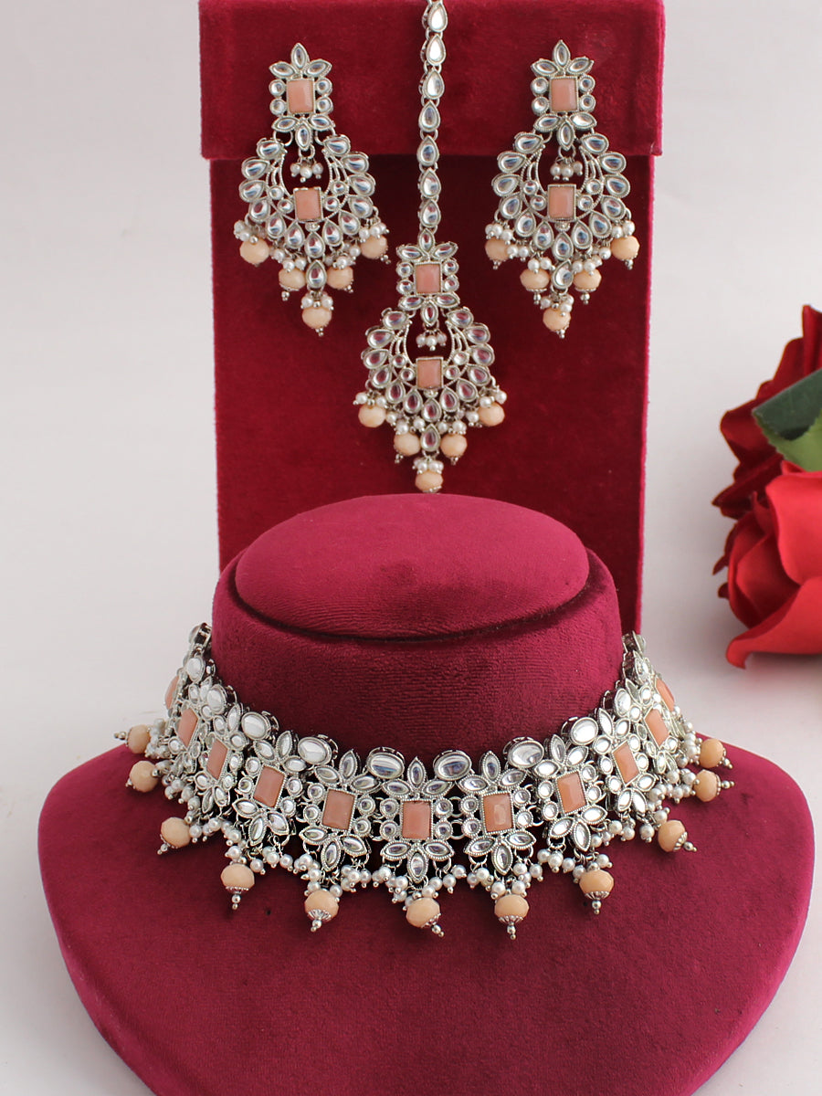 Iraj Necklace Set-Peach