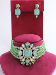 Udita Necklace Set-Mint Green