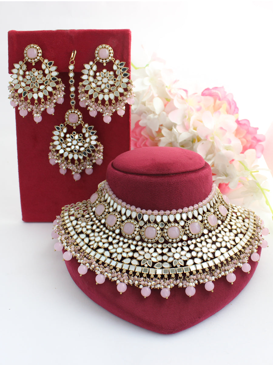 Keesha Necklace Set - pastel pink