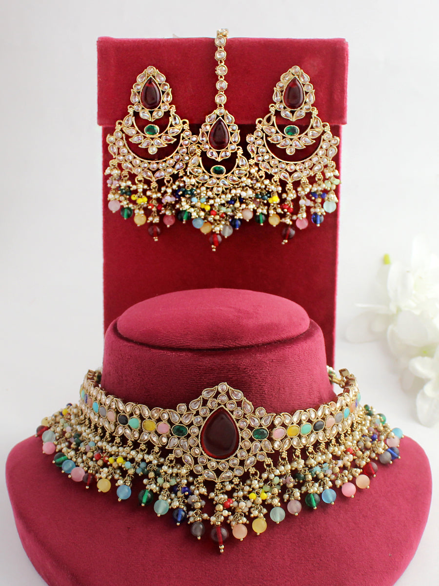 Shairy Necklace Set-Multicolor
