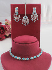 Aleena Necklace Set-Aqua