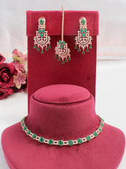 Aleena Necklace Set-Green