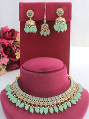 Mehak Necklace Set - Mint Green