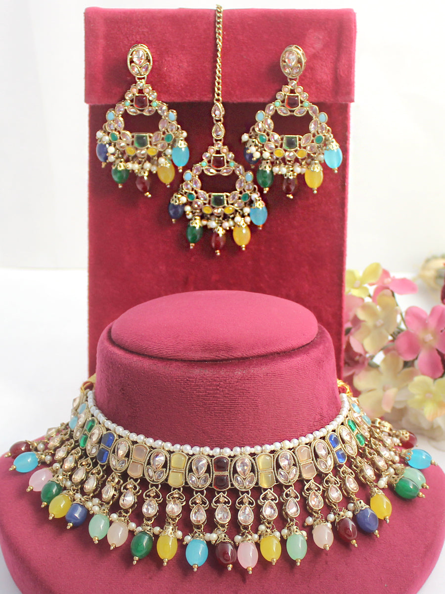 Arshi Necklace Set - Multicolor