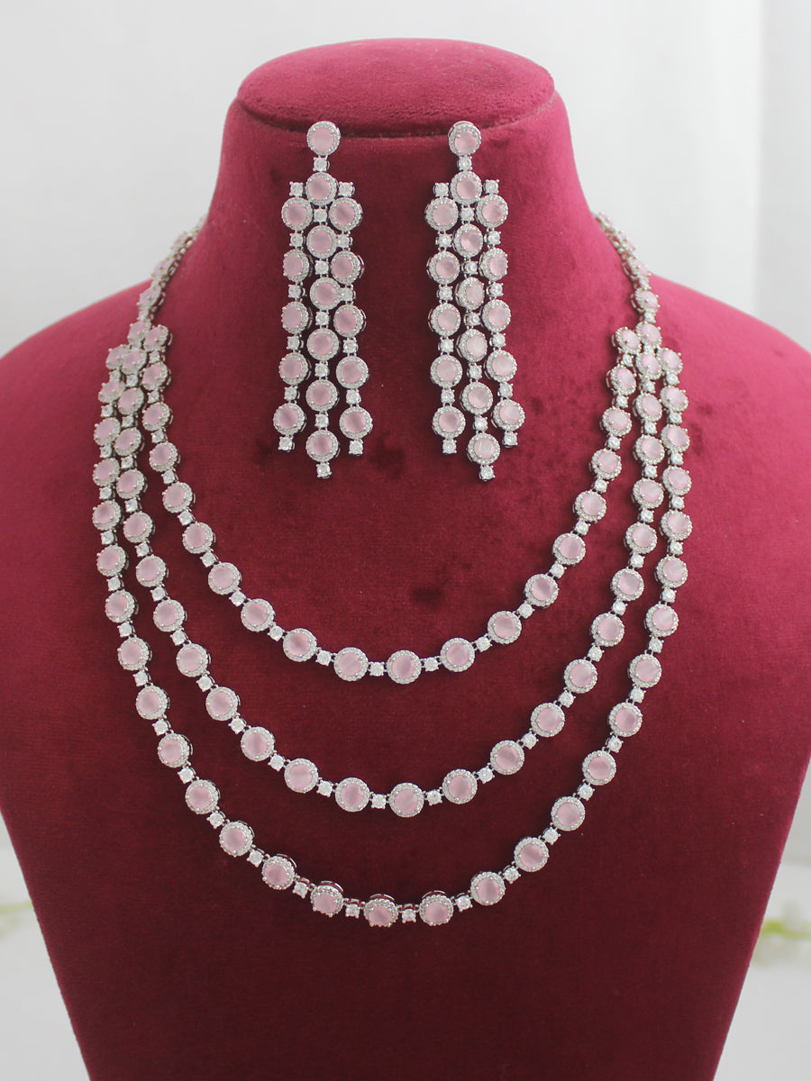 Molisha Necklace Set-Pastel Pink