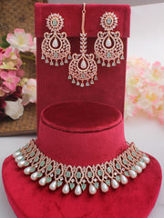 Amisha Choker Necklace Set-Mint Green