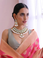 Ranchi Bib Necklace Set-White