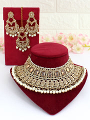 Devina Necklace Set-Golden