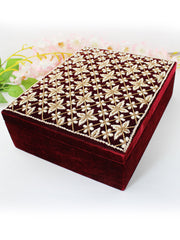 3 Row Bridal Choora Bangle Box-Maroon