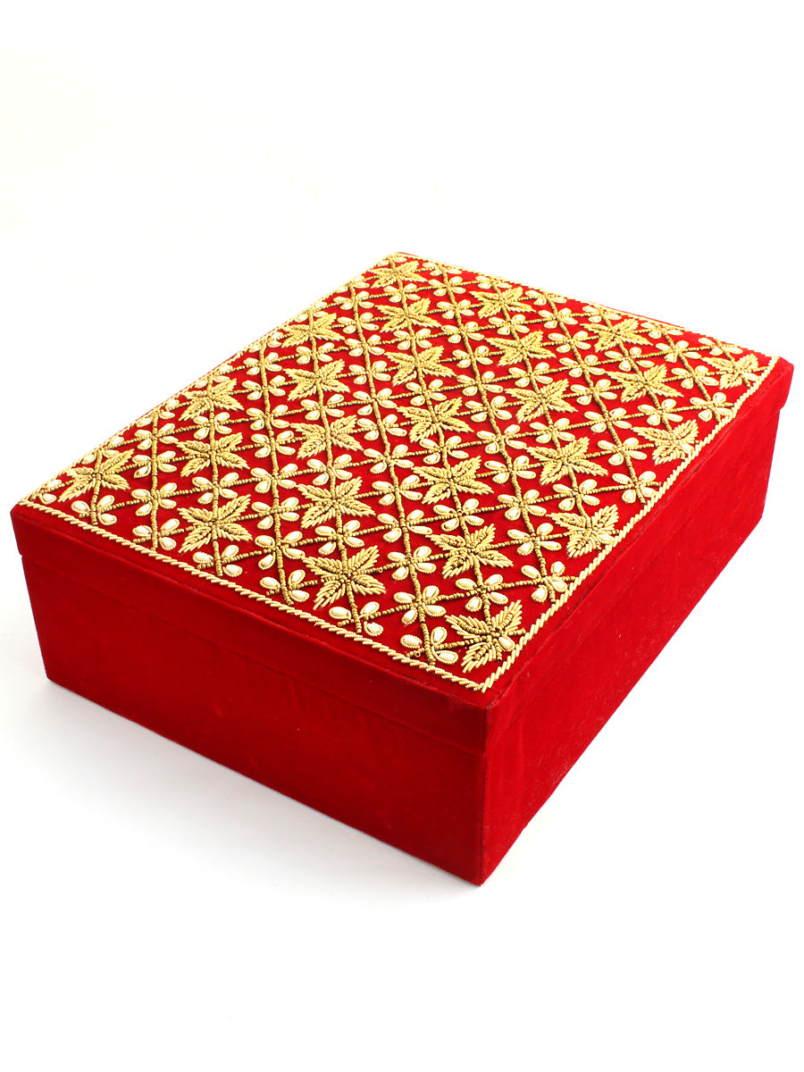 Bridal Choora Bangle & Kaleera Box-Red