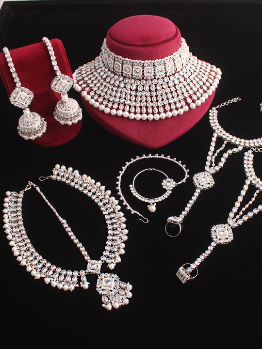 Akansha Bridal Set-Silver