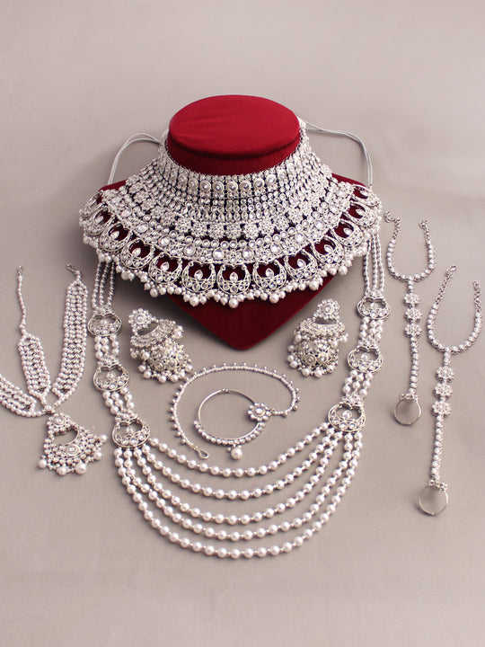 Ishrat Bridal Set-Silver