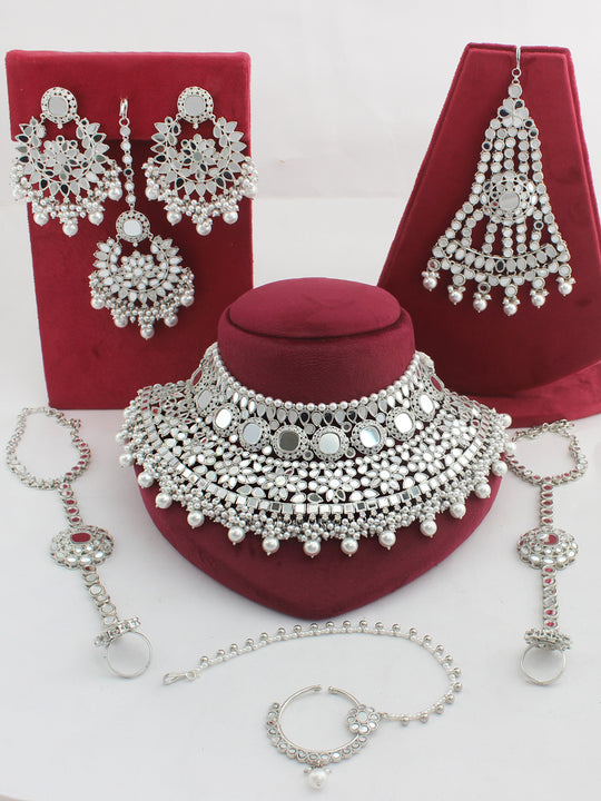 Keesha Bridal Set-Silver