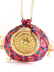Patola Print Potli Bags / Wedding favors-Multi Color