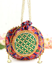 Patola Print Potli Bags / Wedding favors-Multi Color